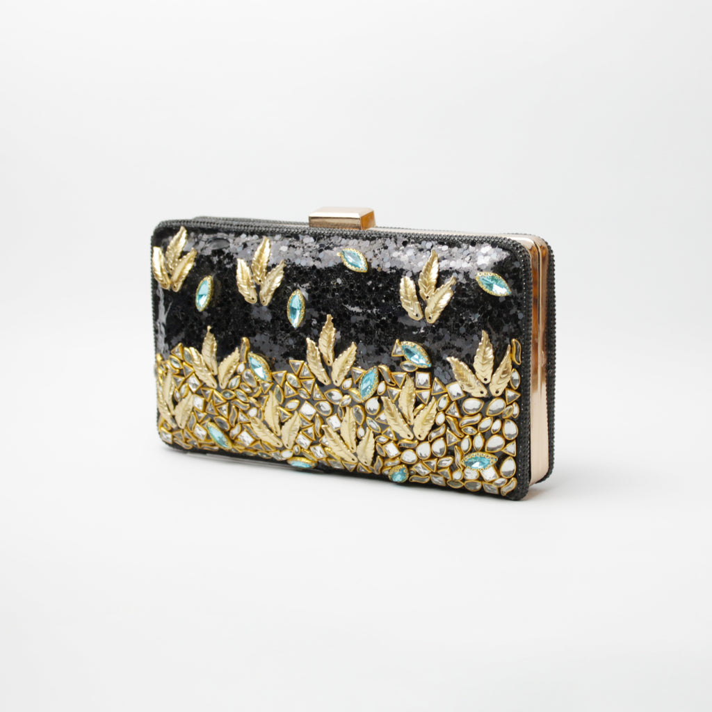 Silver Sunburst Clutch