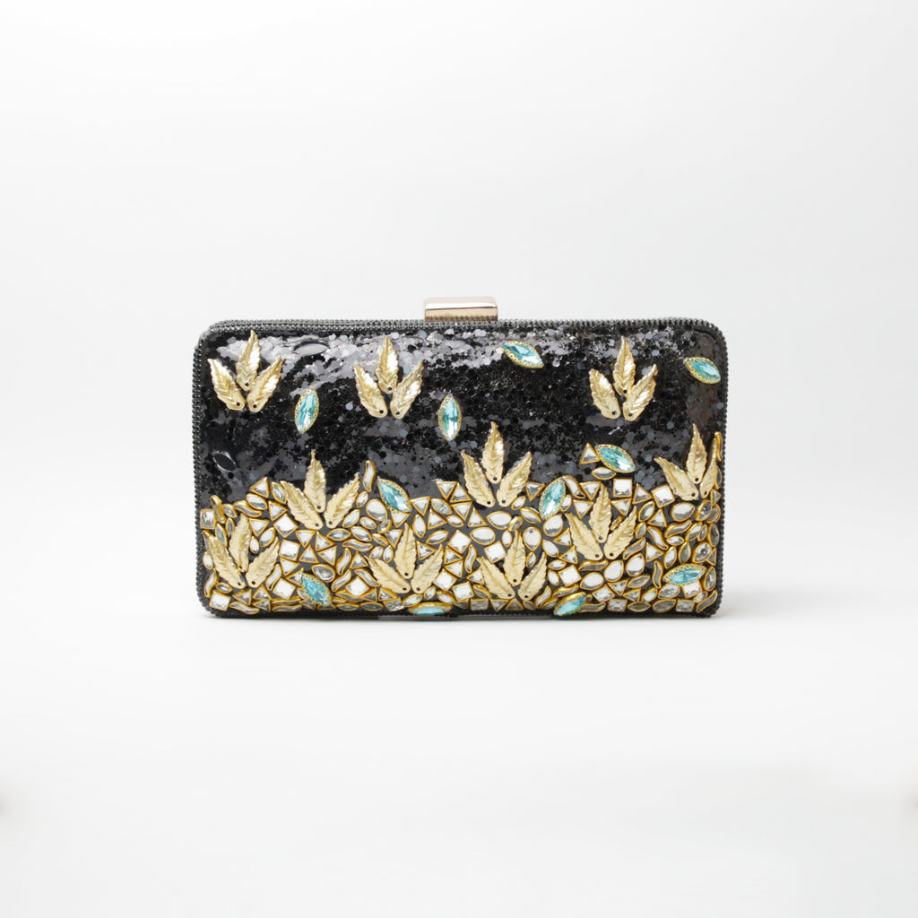 Silver Sunburst Clutch